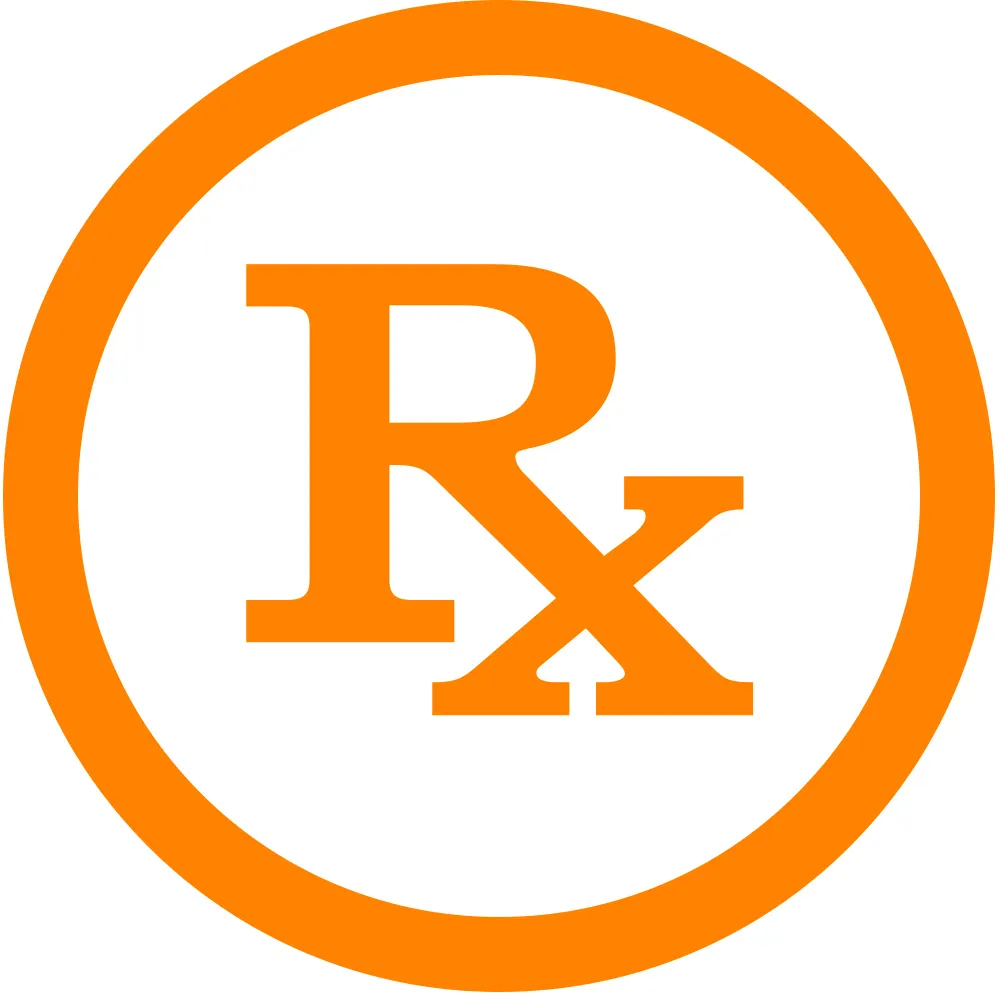 RX orange circle icons